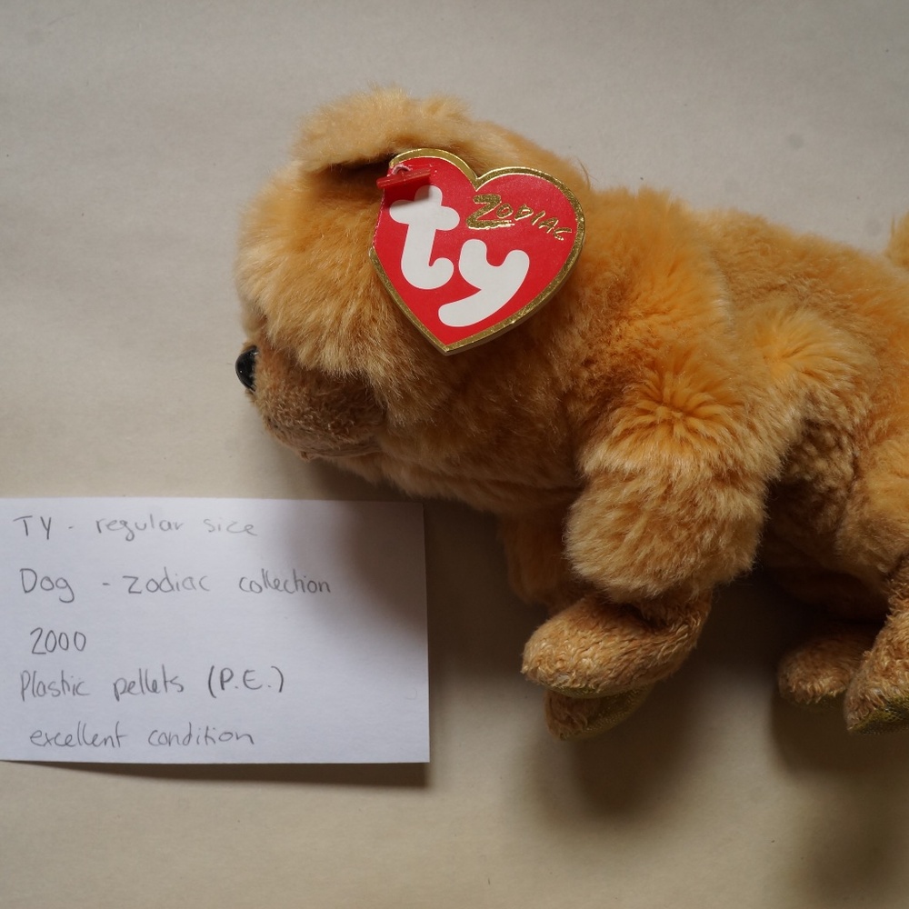 TY - beanie baby - dog, zodiac collection (2000)